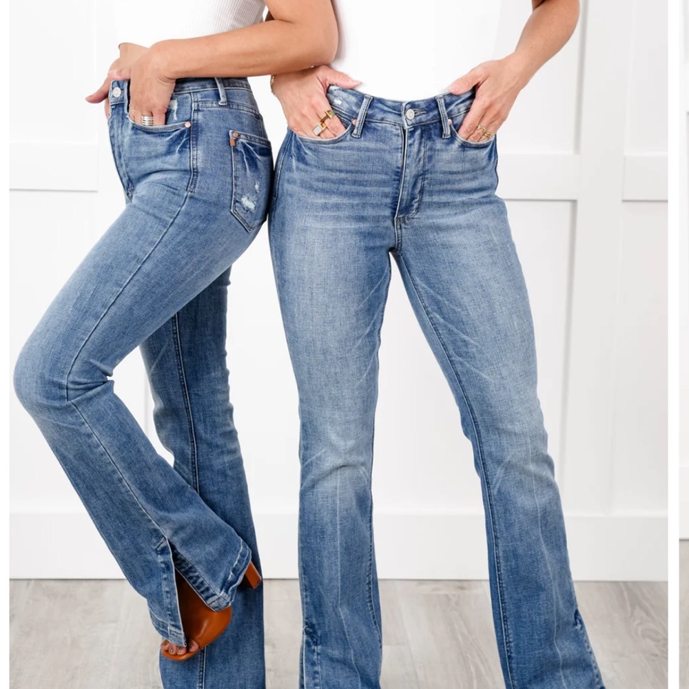 Judy Blue Light Blue Flare & Wide Leg  High Rise Bootcut